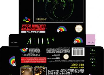 ALIEN 3 CAJA BOX PORTRAIT SNES SUPER NINTENDO RETRO REPRO NEWOLDGAMES