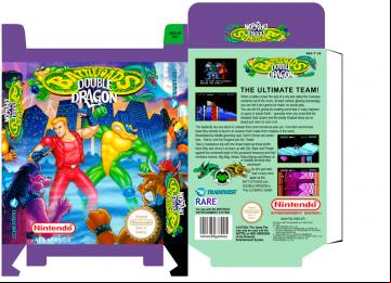 BATTLETOADS DOUBLE DRAGON CAJA BOX RETRO REPRO PORTRAIT NINTENDO NES 8 BIT
