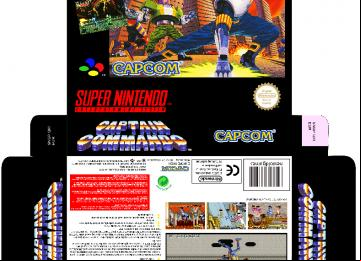 CAPTAIN COMMANDO PAL EUR ESP CAJA SNES RETRO PLANTILLA