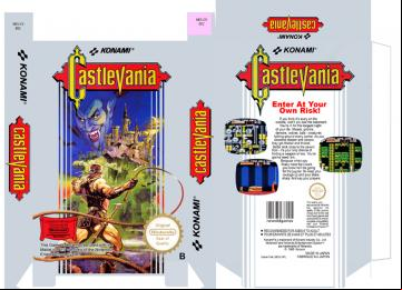 CASTLEVANIA NES NINTENDO CAJA BOX PORTRAIT RETRO REPRO ESPAÑA PAL OFICIAL NINTENDO