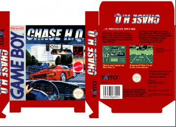 CHASE HQ PAL CAJA BOX PLANTILLA RETRO GAME BOY 