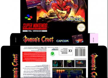 demon's crest caja box portrait super nintendo snes repro retro nintendo pal 