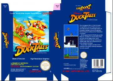 DUCK TALES PAL ESPAÑA NES CAJA BOX PORTRAIT RETRO REPRO