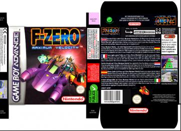 F ZERO MAXIMUM VELOCITY CAJA BOX PORTRAIT RETRO REPRO NINTENDO GAME BOY ADVANCE GBA