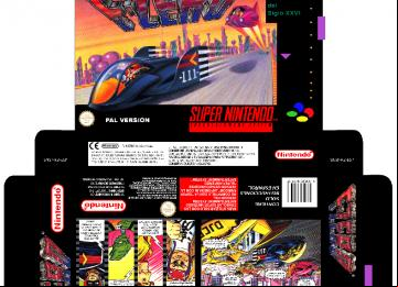 F-ZERO SNES PAL CAJA BOX PLANTILLA RETRO