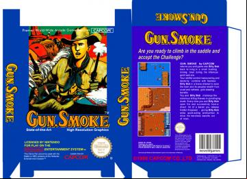 GUN.SMOKE PAL ESPAÑA CAJA BOX RETRO REPRO NES 8 BIT PORTRAIT