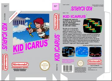 KID ICARUS PAL ESP CAJA BOX PLANTILLA NES RETRO