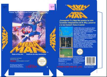 MEGA MAN MEGAMAN NES NINTENDO 8 BIT ESPAÑA RETRO REPRO BOX CAJA PORTRAIT