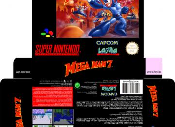 MEGA MAN 7 PAL EUR CAJA BOX PORTRAIT RETRO REPRO BOX SNES SUPER NINTENDO