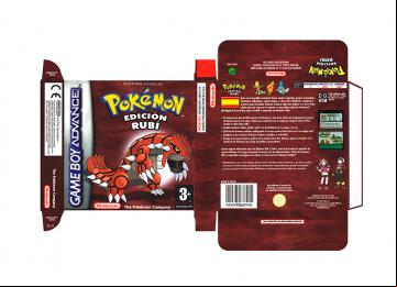 POKEMON RUBI PAL ESP CAJA RETRO REPRO GBA GAME BOY ADVANCE