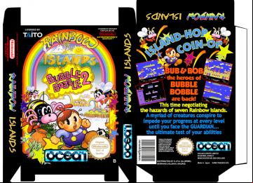 RAINBOW ISLANDS BUBBLE BOBBLE 2 PAL ESP caja retro repro nintendo nes 8 bit