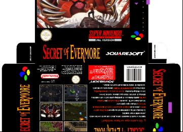 SECRET OF EVERMORE SNES CAJA BOX PORTRAIT SUPER NINTENDO