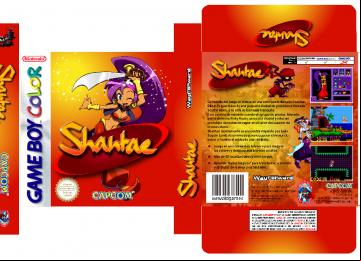 SHANTAE GAME BOY CAJA BOX PLANTILLA RETRO