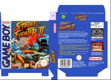 STREET FIGHTER II PAL ESP CAJA BOX PLANTILLA GAME BOY