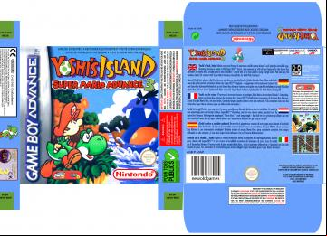 SUPER MARIO ADVANCE 3 YOSHI'S ISLAND GBADVANCE PAL EUR ESP CAJA BOX
