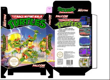 TEENAGE MUTANT NINJA TURTLES 1 PAL ESP visu CAJA NINTENDO PAL ESPAÑA BOX PORTRAIT