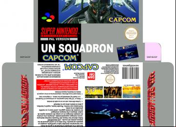 UN SQUADRON U.N. SNES CAJA BOX PORTRAIT REPRO RETRO