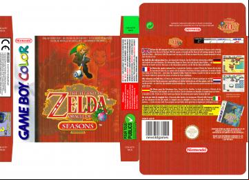 ZELDA ORACLE OF SEASONS PAL EUR BOX CAJA