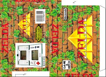 ZELDA ZL-65 game watch caja plantilla retro 